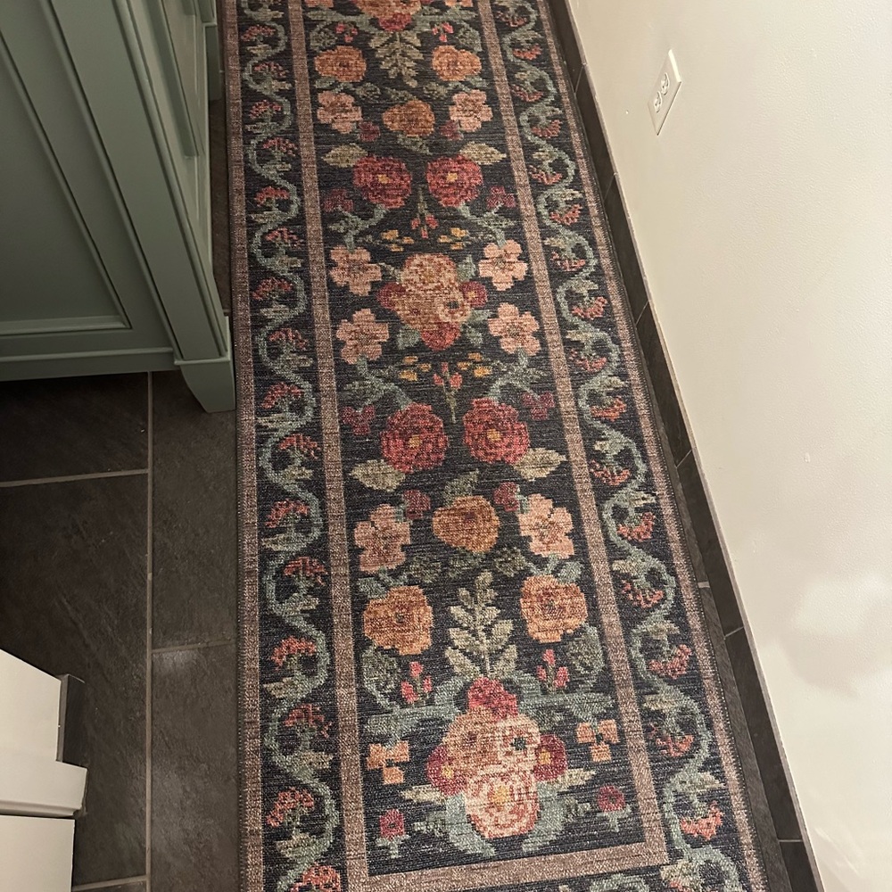Floral Patterned Runner Rug